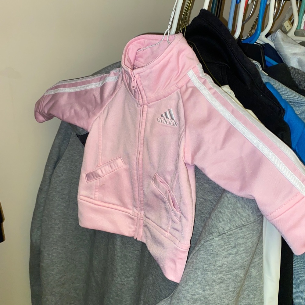 Infant pink adidas jacket